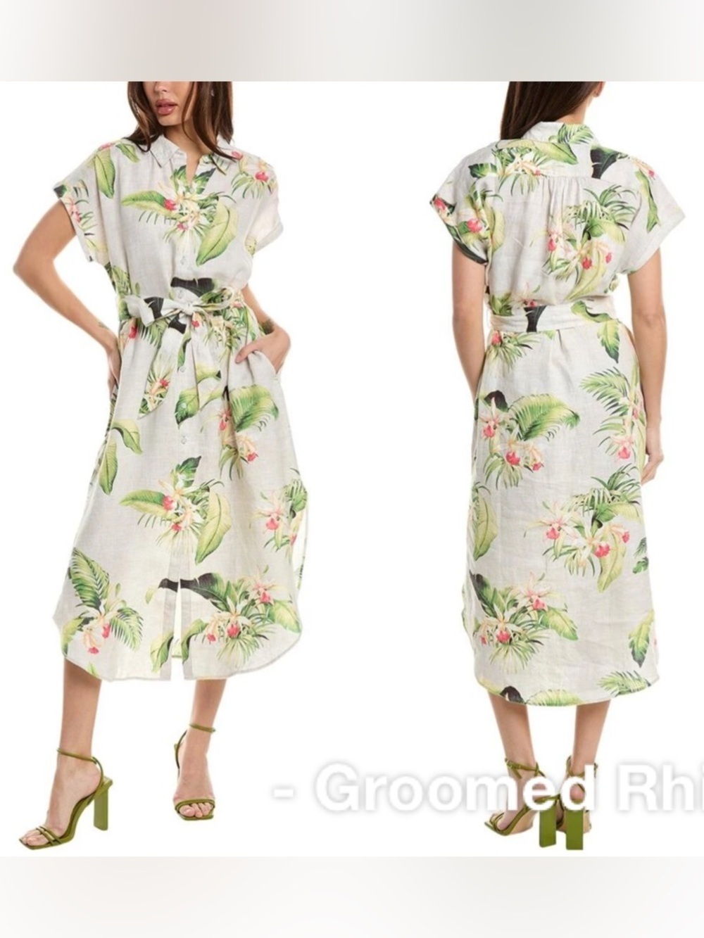 Tommy Bahama La Brisa Blooms Linen Shirt Size L
